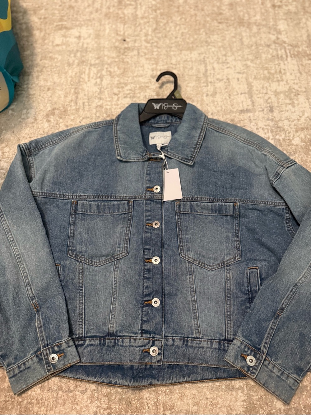 Jessica Simpson Light Blue Denim Jean Jacket size XL-NWT - Picture 4 of 5
